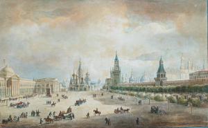 19th century, Red Square with St. Basil's Cathedral